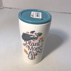 OpalHouse Plant Mom Tumbler with lid stoneware NWT